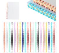 KIRZAX 20 Pezzi in Plastica a 30 Fori Cartelline a Fogli,Sciolti Spirale per Rilegatura Anello di Rilegatura,Spine Pettini Dorsi Plastici,per Rilegatura capacità per Carta Taccuino Album
