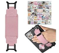 KIRZAX 6-8 Pollici Supporto per Dita Kindle Rosa, cinta elastica per Kindle Paperwhite 2025/E-Reader/Fire Tablet, 50 adesivi di lettura Kindle gratuiti