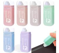 KIRZAX 6 Pezzi Colla a Nastro, Dispenser di Nastro Biadesivo Trasparente,Colla Roller Biadesivo, per La Creazione di Album Fotografici e Biglietti Diari - 6mmx6m