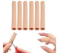 KIRZAX 6 pezzi di protezioni per dita in silicone in 3 misure, tubi di protezione per dita tagliabili, bende tubolari protettive per la pressione per attutire calli, vesciche e duroni.