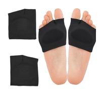 KIRZAX Cuscinetti per Metatarso per Donne e Uomini, Cuscinetti metatarsali in gel,Alleviano Il Dolore E Proteggono L'Area Del Piede,per Camminare e Correre in Piedi(Nero,L)
