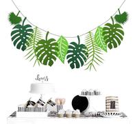 KIRZAX Decorazioni Festa a Tema Tropicale con Palme Verdi da 2,5 m,Festoni di Giungla,Compleanno Tema Giungla Decorazione,per Compleanno Bambino Summer Party