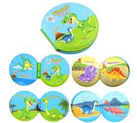 KIRZAX Libro illustrato Montessori impermeabile, libro magico da bagno, libro da bagno con il mondo dei dinosauri, inchiostro magico, giocattoli da bagno, adatto a neonati e bambini piccoli