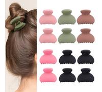 KIRZAX Mini Mollettoni per Capelli Donna,12 Pcs Mollettone Capelli Donna 4 cm Mollettone per Capelli Frosting,Antiscivolo Resistenti per Donne,Signore e Ragazze Accessori Capelli