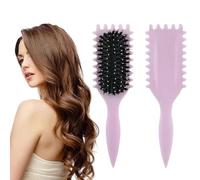 KIRZAX Spazzola Capelli per Uomini e Donne,Spazzola Capelli Ricci,Per Definizione Arricciacapelli,Ottima per Districare e Migliorare i riccioli,Riduce Trazione e Separazione