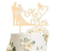 KIRZAX Topper per Torta Nuziale per Sposi Cake Topper di Lettere,Topper Cupcake Matrimonio Scritte Mr Mrs,per Festa di Anniversario Nozze Compleanno