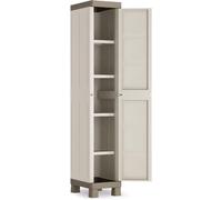 KIS Armadio da Esterno Armadietto 1 Anta 4 Ripiani in Resina 33x45x182 h cm colore Grigio/Tortora - 9673000 0313 Excellence