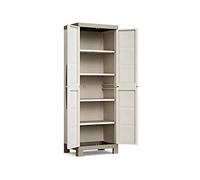 Armadio alto Keter excellence cm 65X45X182 per interno esterno 4 ripiani Grigio/