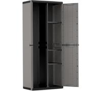 Keter Armadio Jolly Portascope, 3 Ripiani Regolabili, Grigio/Nero, 68x39x166H cm