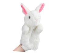 Kisangel 1 Pz Coniglio Burattino a Mano per Bambini Anni Marionetta Peluche Bianca Accessorio Gioco di Ruolo Racconta Storie Regalo per Genitori e Bambini