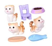 Kisangel 1 Set Statuette Gattini per Micro Decorazioni Miniature per Case delle Succulenti Regali Creativi per Adulti