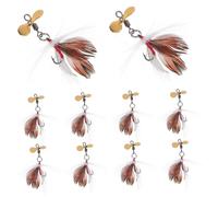 Kisangel 10 Artificial Propeller Fishing Lures With Hooks Dynamic Vibration Bait For Bass And Trout Lightweight Tackle For Freshwater And Saltwater Angling