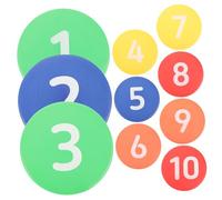 Kisangel 10 Dischi Allenamento Calcio TPR Antiscivolo Marcatori Numerati per Preparazione Sportiva Indicatori Resilienti per Esercizi Calcio e Basket Colore Casuale Colore Casuale