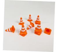 Kisangel 10 Mini Coni Stradali in Educativi per Accessori per Micro Paesaggi e Giochi Didattici Segnali Stradali e Leggeri per Apprendimento e Decorazioni Modellismo