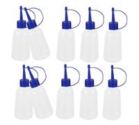Kisangel 10 pezzi Bottiglie Applicatore Colla Ldpe con Beccuccio di Precisione Bottiglie Squeeze Riutilizzabili per Oli e Artigianato per Scrapbooking e Pittura
