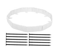 Kisangel 10 Pezzi recinzione da giardinaggio bordi del paesaggio bordo per il paesaggio bordura da giardino recinzione del giardino con bordo paesaggistico Bordo del giardino pvc bianca