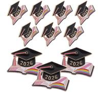 Kisangel 10 Pezzi Spilla di Laurea 2026 a Forma di Cappello da Dottorato in Smalto, Distintivo Commemorativo Facile da Applicare per Laureati e Feste di Fine Corso