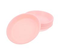 Kisangel 10 Pezzi Staffa Inferiore per Vaso di Fiori Addensato All'aperto Vassoio per Pentole Pesante Cacciatori Trogolo Moderno Vivaio Vassoi per Piante in Vaso Saucer Chiaro sotto Rosa Pp