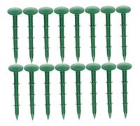 Kisangel 100 Pezzi Chiodi per pavimenti palo dell'impianto all'aperto pali e supporti per pomodori forma supporto pioli di plastica da prato in plastica spighe da giardino Verde