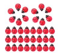 Kisangel 100 Pezzi di Mini Coccinelle in Resina Retro Piatto, Accessori per Micro Paesaggi Fai da Te e Decorazioni per Casa delle Bambole, Figurine Artigianali per Giardino e Ambienti