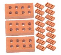 Kisangel 100 pezzi Mini Mattoncini per Modellini Muratura Micro Blocchi per Costruzioni Miniature Decorazioni Tavolo Sabbia e Paesaggi Gioco Creativo per Appassionati di Architettura
