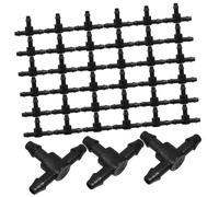 Kisangel 100Pezzi Connettori Tee per Irrigazione Abs Raccordi Barbed per Irrigazione Automatica per Installazione e Resistente Intemperie