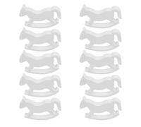 Kisangel 10pezzi Cavallo Dondolo in Legno Statuetta di Animale Dondolo Piccolo Giocattolo Forma di Cavallo Decorazione da Tavolo Tema Fattoria Centrotavola Forma di Animale per Feste e