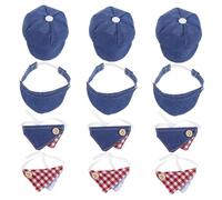Kisangel 12 Mini Doll Hats Soft Cotton Beret Lightweight Triangular Scarves For DIY Crafts Party Supplies And Doll Clothing Accessories