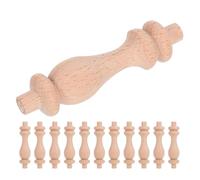 Kisangel 12 Pezzi Colonnine in Legno Non Finito Forma di Zucca Balaustre Decorative Rotonde per Mobili Colonne Divisorie per Cantinetta e Scale Supporto Artigianale Resistente ed Elegante