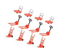 Kisangel 12 pezzi Miniature Stradali e Veicoli da Costruzione per Giocattoli Educativi con Carriola Elevatore e Arancione Modelli Realistici per Aula e Interattivo
