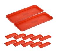 Kisangel 12 Pezzi Vassoio di plastica vassoi per fioriere per Piante da vaschetta raccogligocce per Piante vaschette raccogligocce per Piante in Vaso Vassoio per fioriera pp