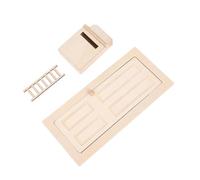 Kisangel 1set Dollhouse Miniature Scene Decorazione Combinata Con Porta e Scala Per Giardini e Case Miniatura Dettagli Realistici e Design Elegante Per Ogni Occasione