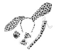 Kisangel 1Set Fascia Decorativa per Cosplay Cani Set Orecchie e Naso per Feste e Raduni Design Adorabile e Morbido per Foto e Costumi Animali