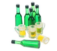 Kisangel 1set Mini Bottiglie Di Birra e Boccali Per Casa Delle Bambole Decorazioni Realistiche Per Paesaggi Miniature e Accessori Foto