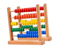 Kisangel 2 Abaco in Legno Faggio per Strumento Didattico Vintage per Apprendimento Matematica Contatore Perline per Sviluppo Abilità Motorie e Calcolo Pre Scolare