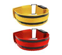 Kisangel 2 Bracciale Sicurezza Luminosa LED per Corsa Notturna Armband Riflettente per Jogging e attività Outdoor Alta visibilità e Protezione attività Notturne