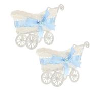 Kisangel 2 Cesta Decorativa Rattan Imitazione Carrozzina per e Decorazioni Contenitore Versatile per e Immagazzinaggio