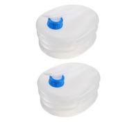 Kisangel 2 contenitori per Acqua Pieghevoli con Rubinetto, 3 Litri/0,8 galloni, Ideali per Escursioni all'aperto, Zaino e Sopravvivenza - Pieghevoli e Portatili