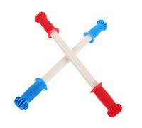 Kisangel 2 Manopole per Cavallo Dondolo Impugnature Morbide e Sicure in Plastica per Giocattoli Facili da Installare per in Legno Colori Rosso e Blu
