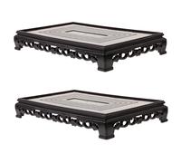 Kisangel 2 Pezzi Base per Piante Rettangolare Plastica Resistente Supporto per Decorativo Fioriere Versatile per Piante e Acquari Sollevatore Proteggi Pavimenti