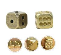 Kisangel 2 Pezzi Dadi in Ottone Antico Dadi Angoli Arrotondati Mazza in Ottone Massiccio Per Giochi Da Bar Per Giochi Da Tavolo Per Matematici Per Didattica Scolastica