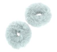 Kisangel 2 Pezzi Elastico per Chioma Verde in Finta Pelliccia Corda Elastica, Fascia Morbida e Confortevole per Coda di Cavallo, Accessorio Elegante per Chioma Donna