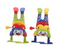 Kisangel 2 Pezzi Giocattolo a Carica da Clown Giocattolo Antico del Pagliaccio Bomboniere con meccanismo a orologeria retrò Giocattolo Che Salta Carica Il burattino da Clown Favore plastica