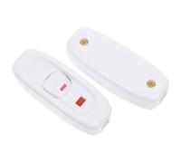 Kisangel 2 pezzi Interruttore Cavo con Indicatore LED Pulsante Inline per Controllo Luce Sicurezza Sovraccarico Facile Installazione per Lampade da Tavolo e Illuminazione Domestica