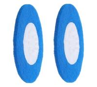 Kisangel 2 Pezzi Panni Lavabili per Scopa Vapore Ricambi Circolari Compatibili con Shark Microfibra Resistente per Pulizia Profonda di Pavimenti in Legno Piastrelle e Marmo