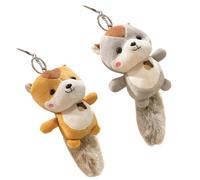 Kisangel 2 Pezzi Pendenti Scoiattolo Peluche per Borsa e Chiavi, Morbidi | PP Cotone, Metallo, Bordi Lisci e Tocco Confortevole, Decorazione per Borse e Organizzazione Chiavi