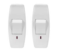 Kisangel 2 Pezzi Small Appliance Inline Cord Switch With LED Indicator Light Plastic Rocker Switch For Desk Lamps Home And Office Use Compact And Easy Installation