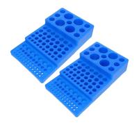 Kisangel 2 Pezzi Supporto per Provette da Laboratorio in Plastica Pp 92 Fori, Compatibile con Provette da 5.8 a 29.5mm, Design Multi-slot per Analisi di Campioni Biomedici