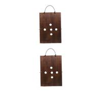 Kisangel 2 Pezzi Wooden Hanging Sign for Plants Rustic Solid Wood Plaque Easy To Install Plant Holder for Succulents And Climbers Home And Shop Decor Space Saving Greenery Display