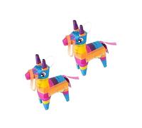 Kisangel 2 Pinata Messicana Forma Asinello Decorazione Divertente per Feste e Compleanni Riempibile con Caramelle Adatta per Addobbi e Party Fiesta